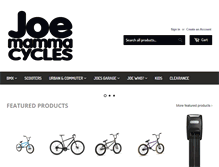 Tablet Screenshot of joemammacycles.com